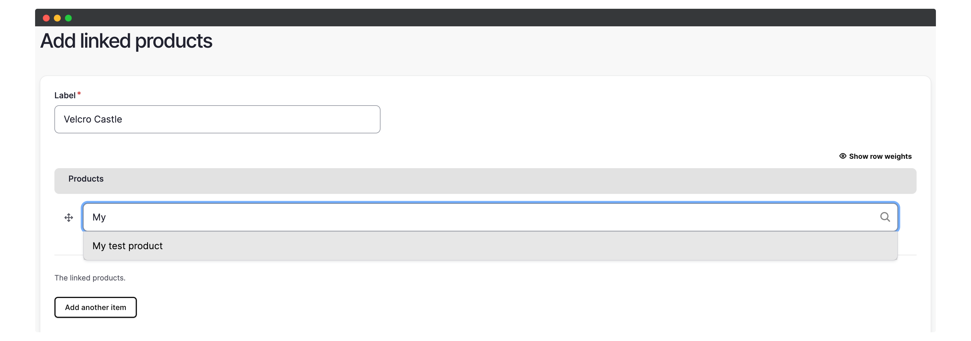 Linked Products Step 2.